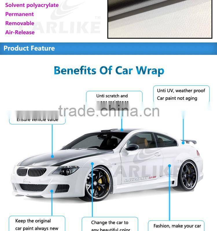 CARLIKE Brand Chameleon Pearl White Glossy PVC Film Red For Car Sticker