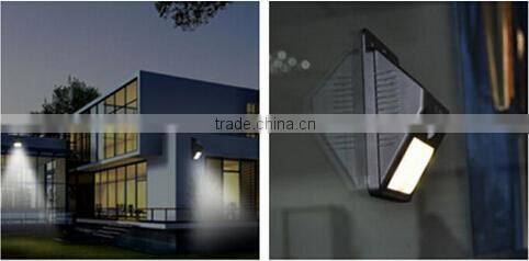 10 pcs security LED triangle wall light ,Solar motion sensor wall light with 10 LED, Solar wall lamp with SMD 2835 10PCS LED