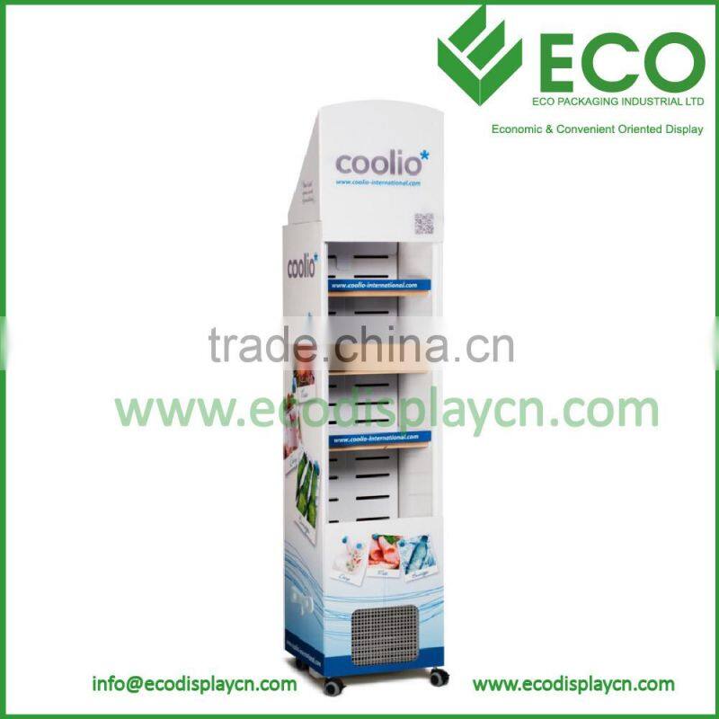 Corrugated Plastic Cardboard Display Stands, Cardboard Floor Display Stands With Cooler