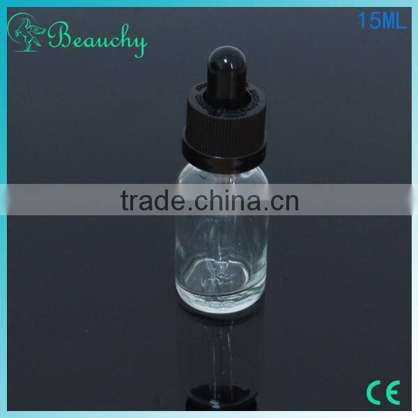 hot 2015 beauchy 15ml glass dropper bottle, colored glass bottles e-liquid glass bottles