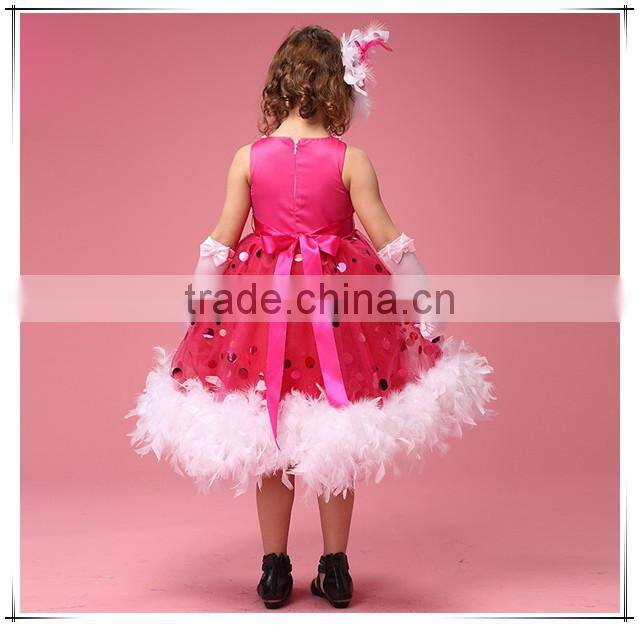 2015 Baby Girl Feather Dress Kids Girl Dresses for Wedding Party Holiday from Manufacturer Customization clothing supplier GZ