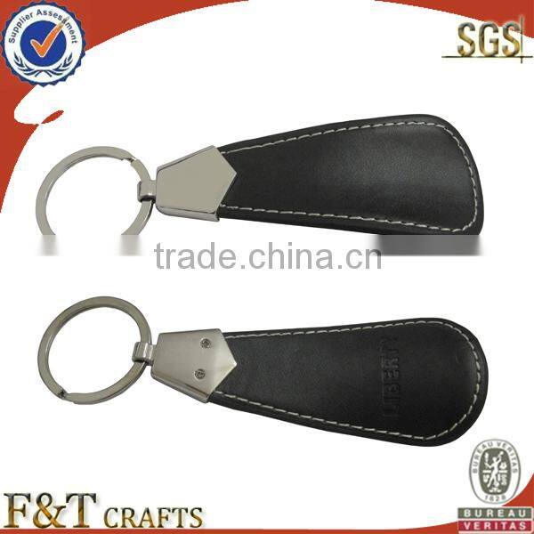 make cut quality brass leather advertising keychains