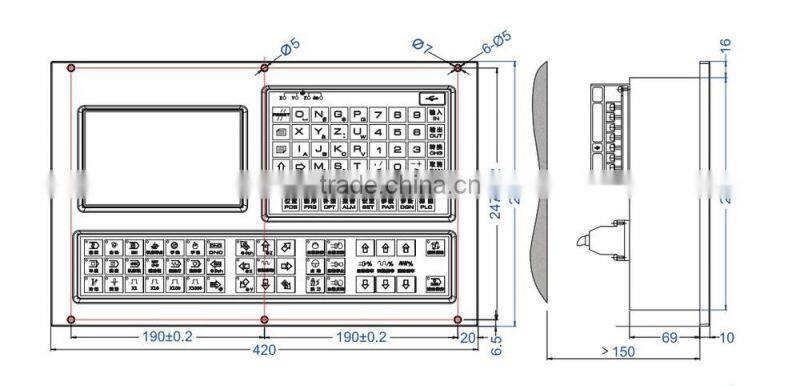 CNC Milling machine controller, support OEM with plc function