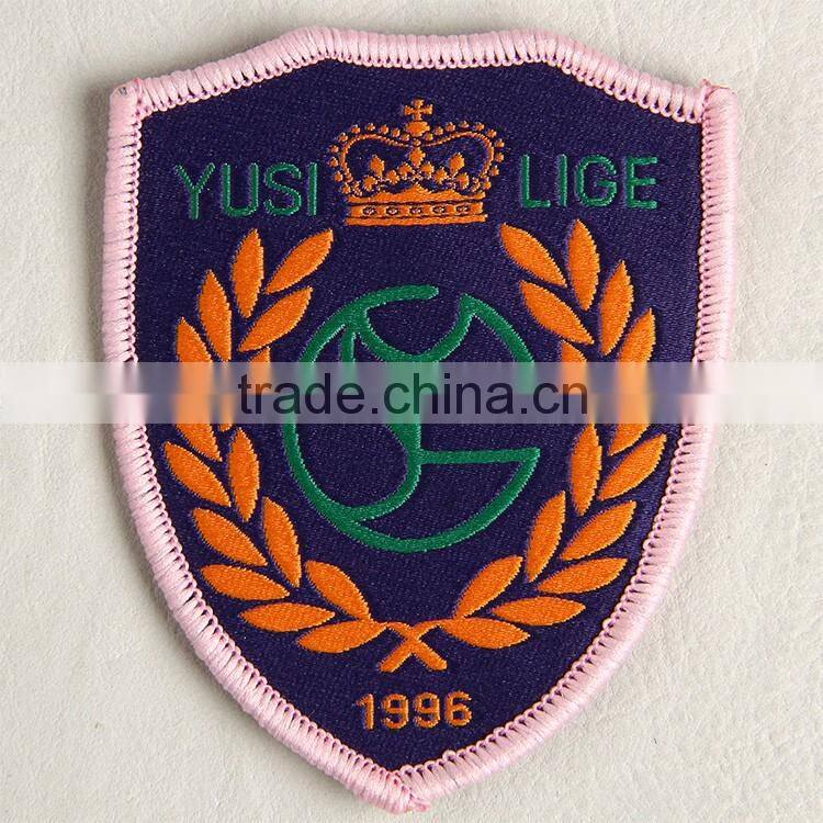 High defination unshaped decorative woven patch with more color designs for school clothing