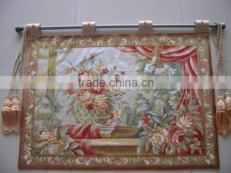 Imitate aubusson antique tapestry wall hanging