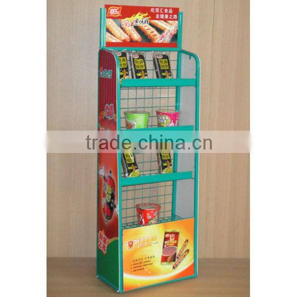 powder coating floor metal wire potato chips display rack with competitive price