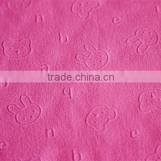 canada ef minky cartoon emboss velour fabric
