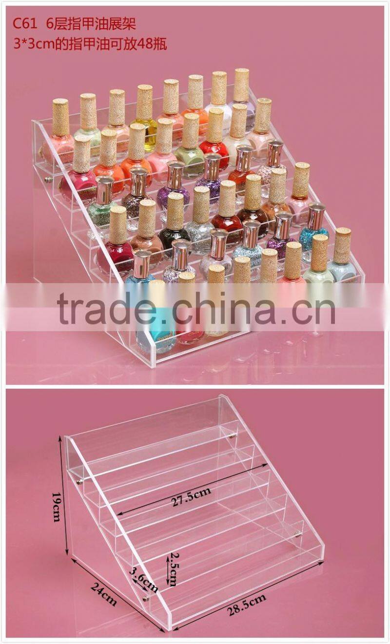Acrylic Clear Nail Polish Storage Box Plastic Display Box for nail polish