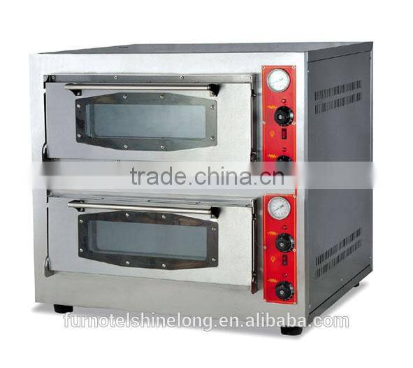 2016 High Efficiency Food & Beverage Machinery Electric Stainless Steel 2 Layers pizza oven