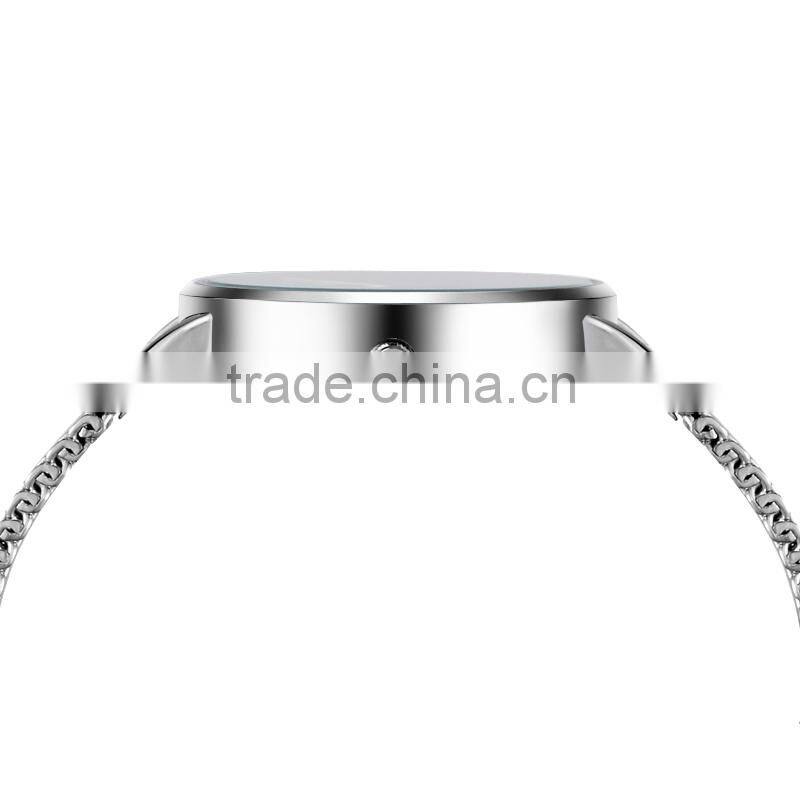 SKONE 7392 mesh steel band stainless steel back water resistant watch