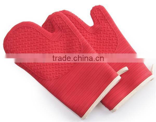 Custom printed christmas heat resistant silicone kitchen oven mitts