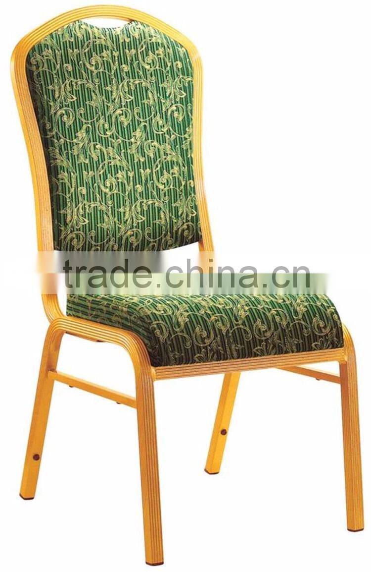 Gold supplier metal cheap hotel dining room chair used for church