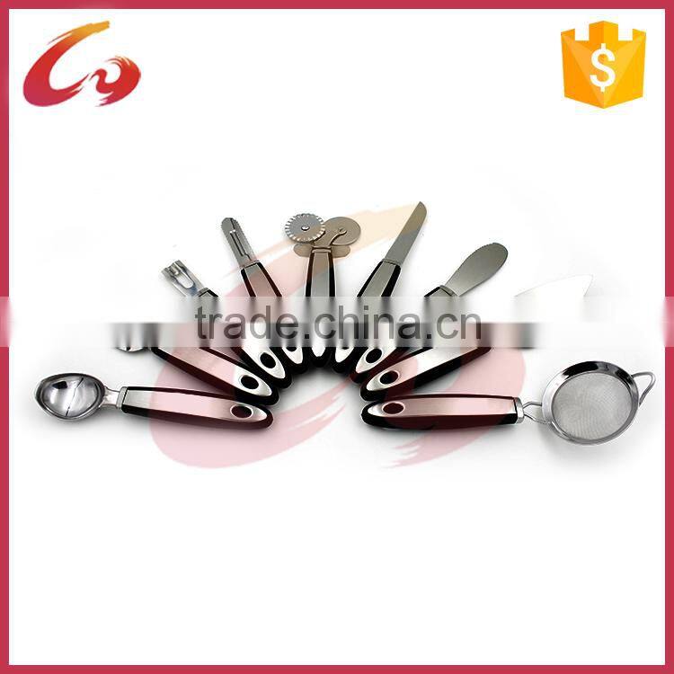 Plastic cover handle stainless kitchen tool set