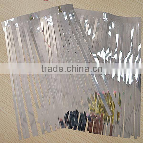 Double Face Silver PET/PVC Tinsel For Christmas Ornament