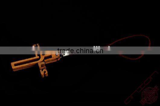 Olive Wood Jerusalem Cross Key Chain