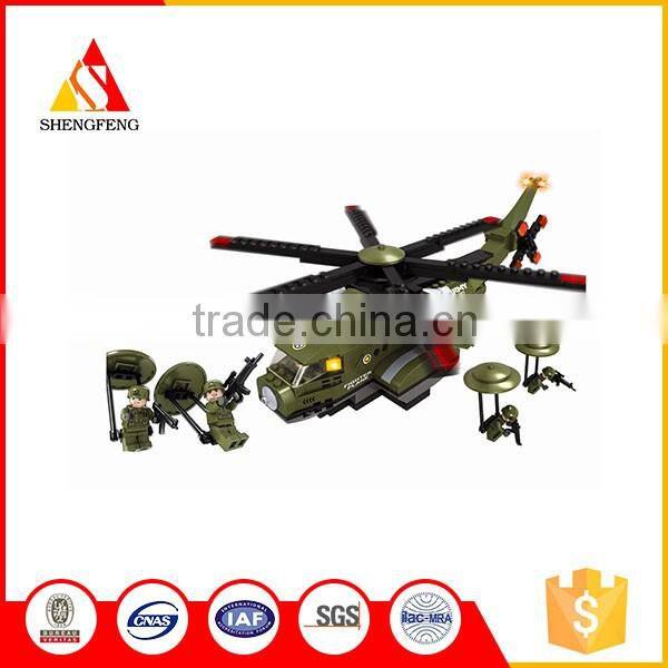 educational toys plastic building blocks police set for helicopter model