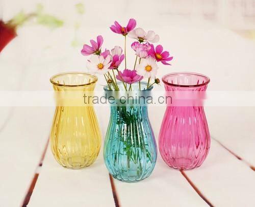 hot selling glass vase with blue and white frosted