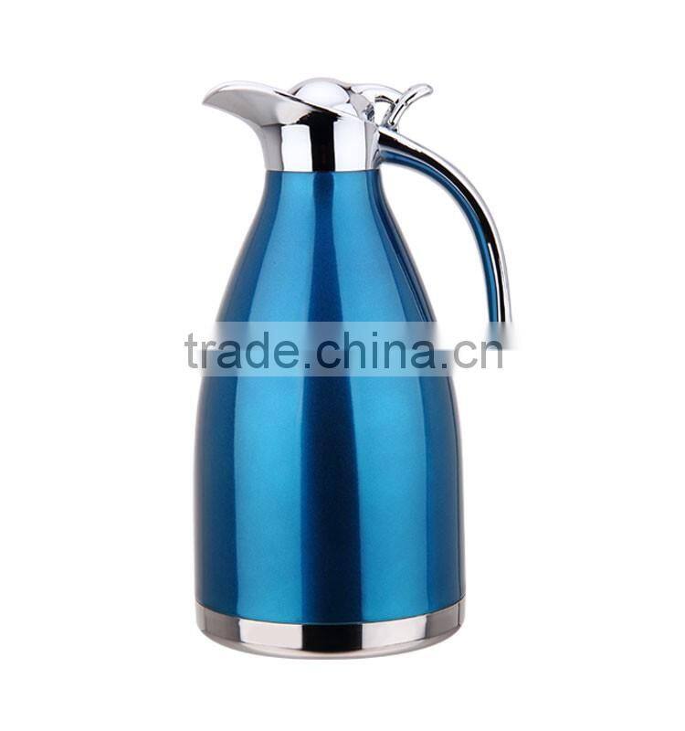 hot sale double wall 1.0L/1.5L/2.0L stainless steel thermos tea coffee pot