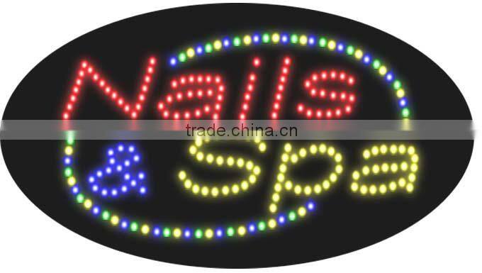 LED Sign Nail SPA adviterising sign for the beauty salon nail shops OEM is welcome