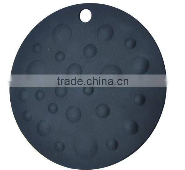 Round shape silicone oven mat /silicone pot holder 100% Food Grade