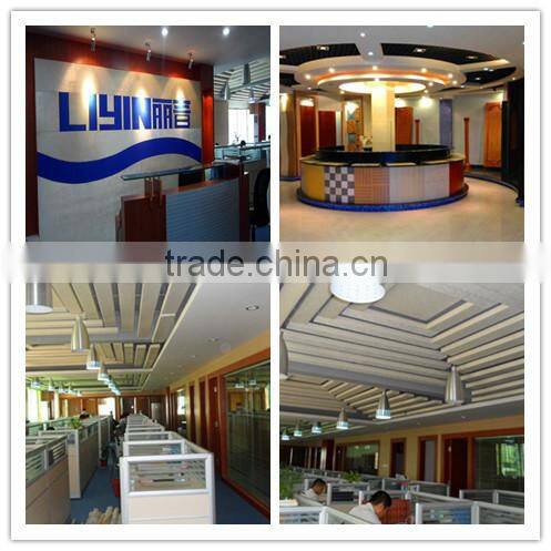 New design and green pvc wooden perforated acoustic plate and panel