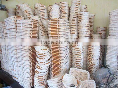 zigzag weaving basket, 100% rattan material, handmade