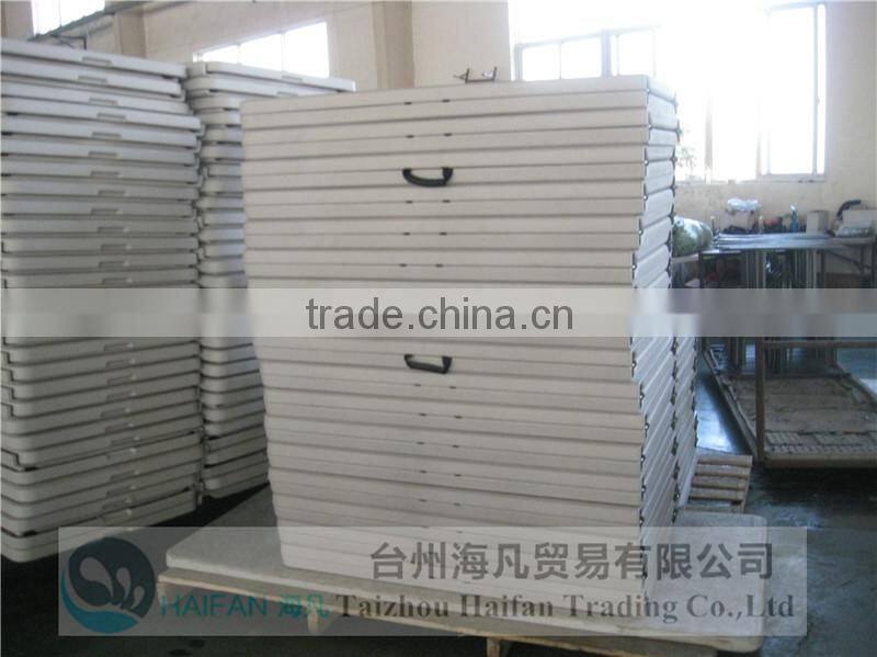 6FT folding portable plastic picnic table /outdoor picnic table folding in half /cheap and light camping table