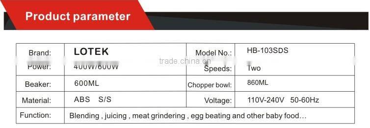 2 speeds multifunction 200w food stick blender