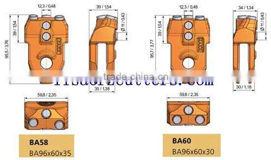 BA24 BA10 BA04 weld on block foundation deep-level drilling tools piling machinery wear parts