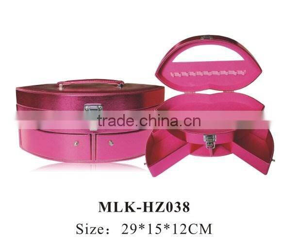 Attractive 2016 new style leather cosmetic box