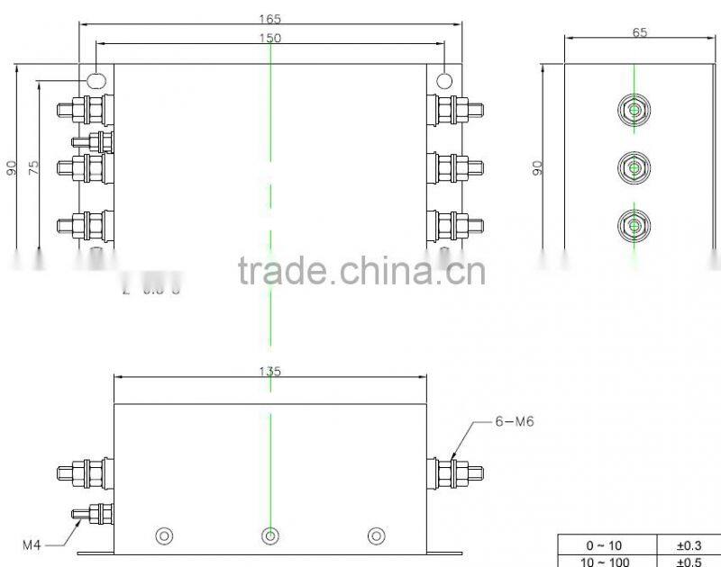 High Performance Three Phase Double Stage RC Filter