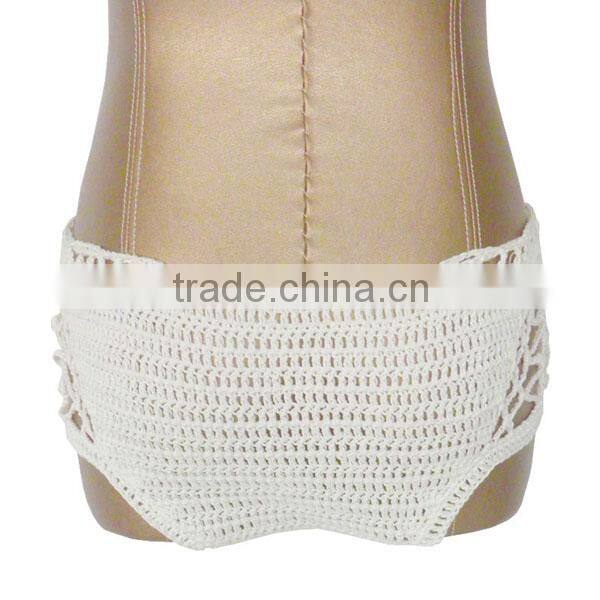 Best selling beige bikini crochet sexy girls micro bikini bottoms