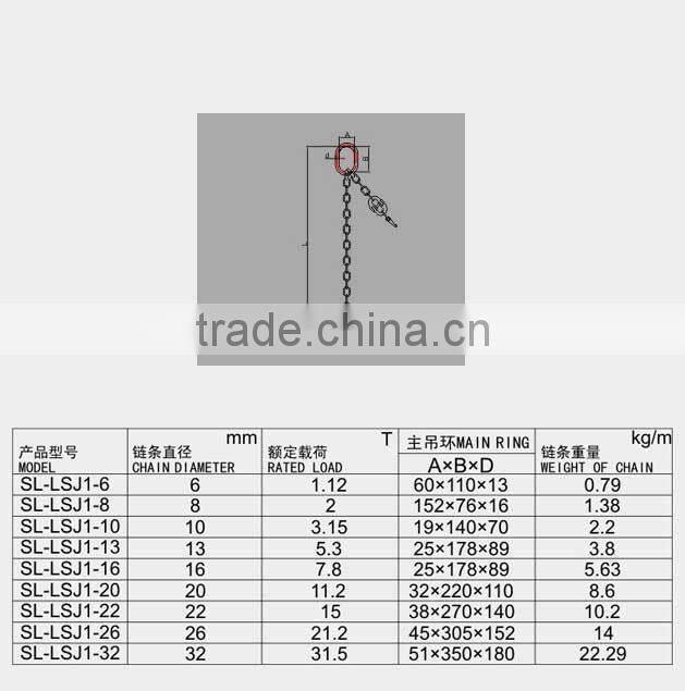 drop forged hardware alloy steel/carbon steel lifting hoist single chain
