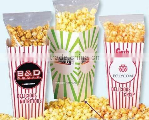 paper disposable white custom color popcorn boxes