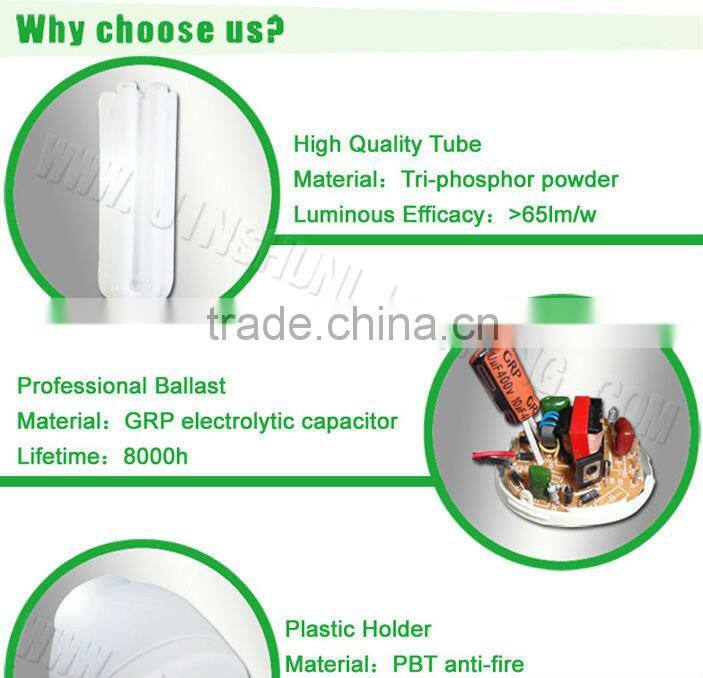 110V/220V 25W 3U CFL energy saving lamp
