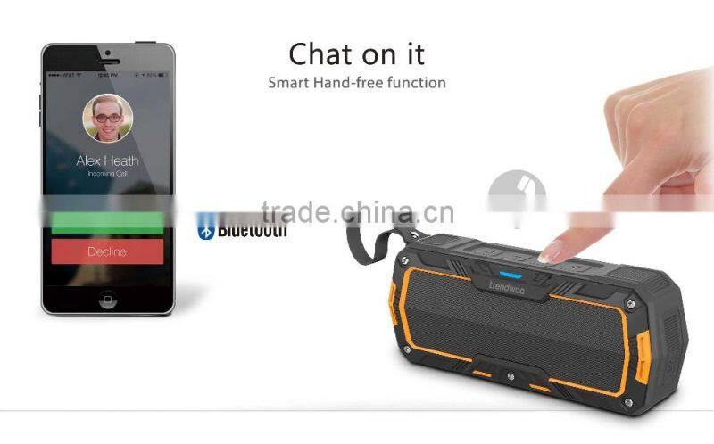 Water resistant bluetooth speakers with X-BASS sound promoting