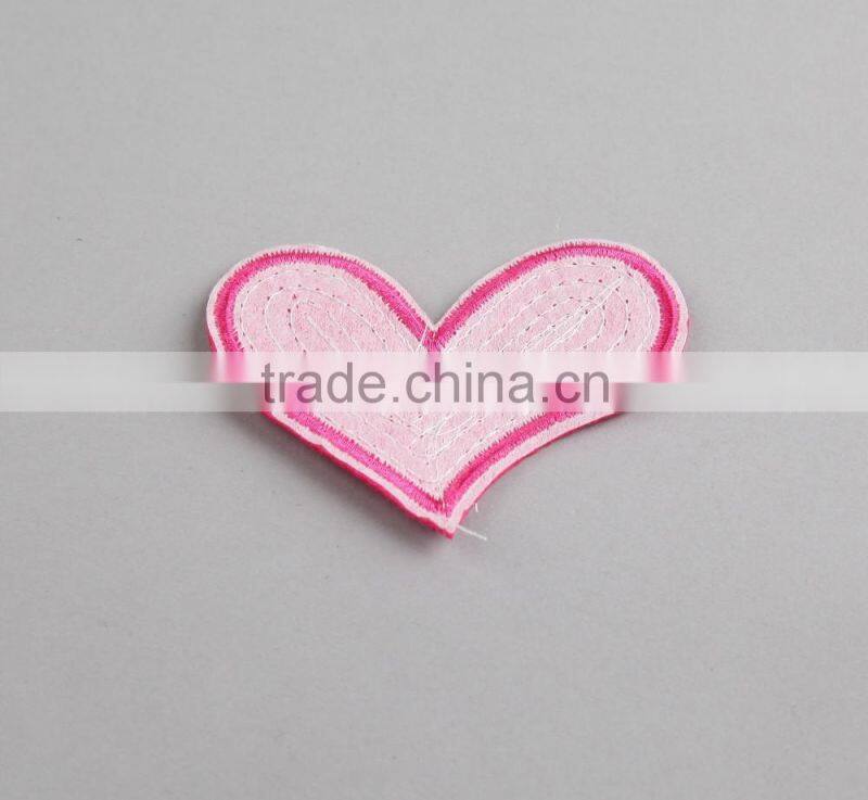 Exquisite Pink Sparkle Glitter Shaped Embroidery Patch For Bag/Clothing