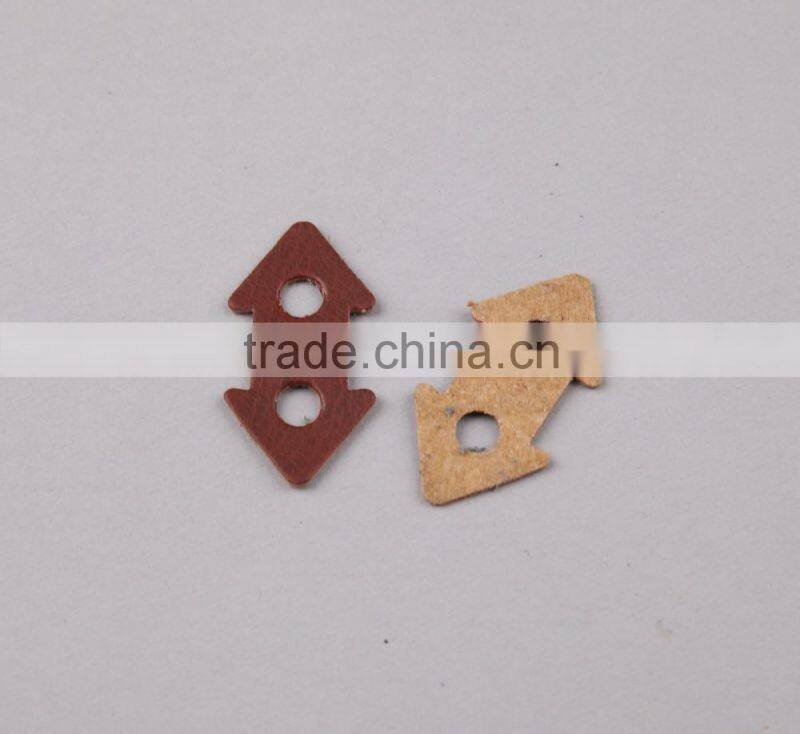 Custom Shape Fashion Design Embossed Logo Trademark Leather cord stopper