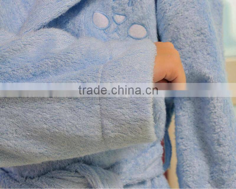 wholesale satin robe 100% bamboo fluffy western bathrobe for kids