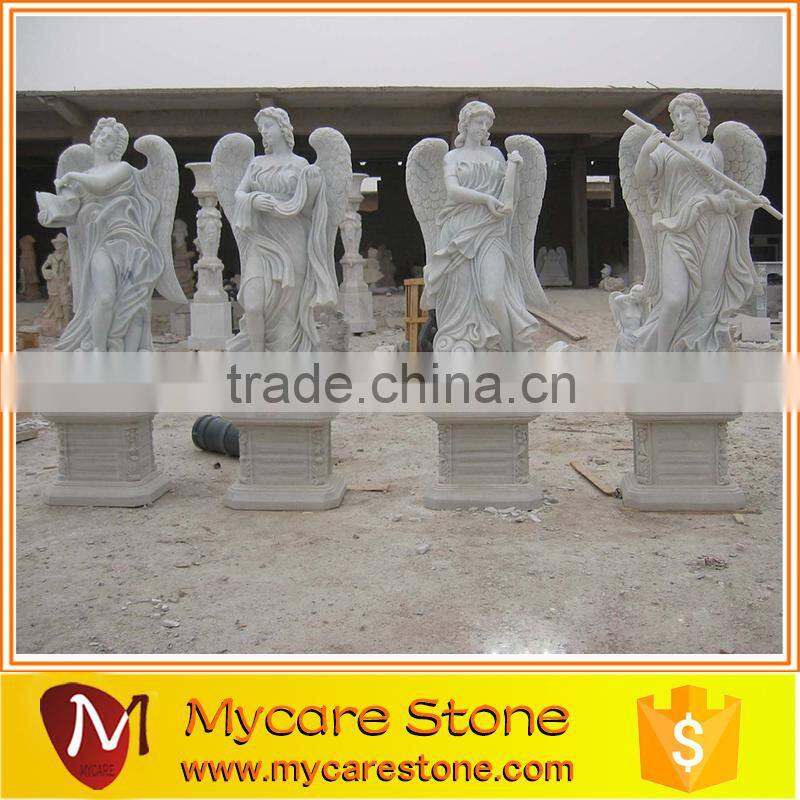 Hunan White Marble Four Season lady sculpture for Garden decoration