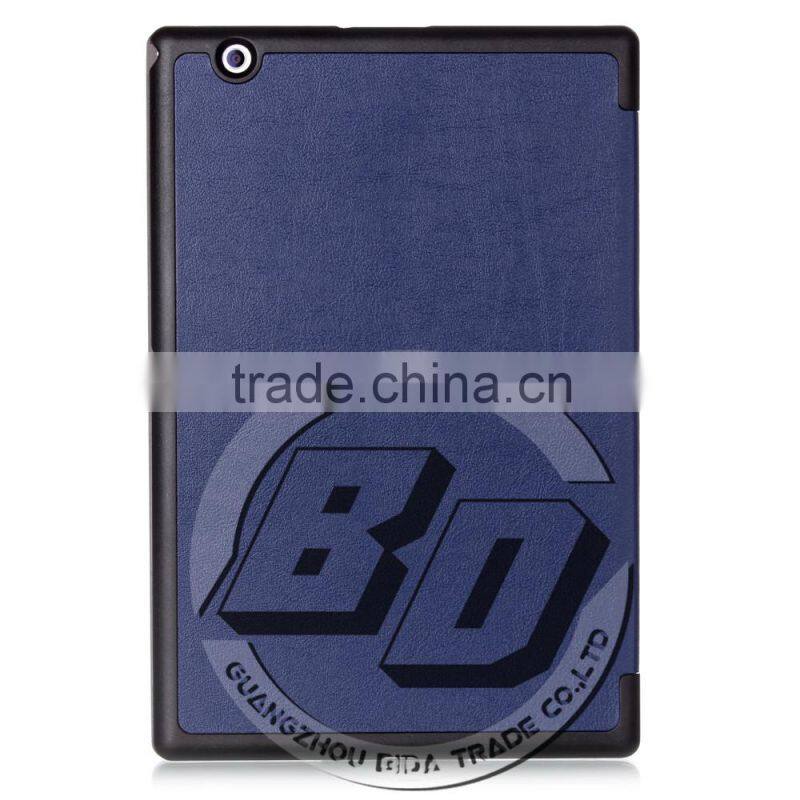 Fashionable Popular Three Folds Ultrathin Stand PU Leather tablets cases For Sony Xperia Z4 Tablet fast delivery