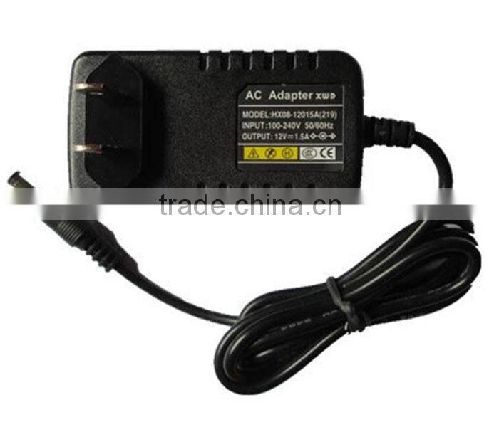 New 12V/1.5A with display lights wall plug power adapter for LCD Monitor Switching Power Supply Cord Charger