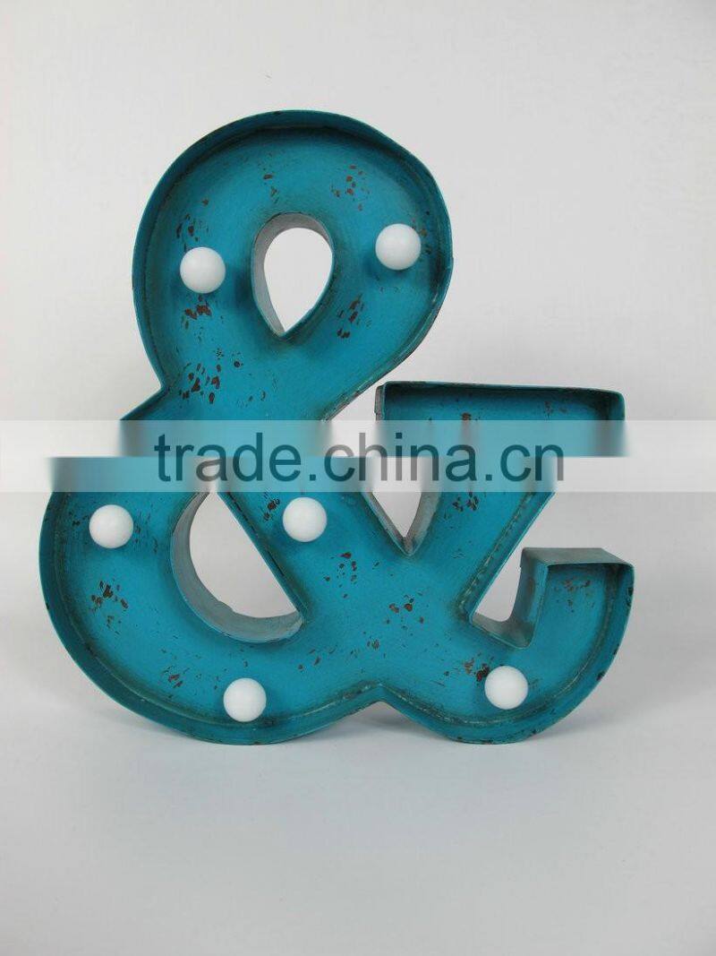 decorative vintage metal Noel LED Marquee light