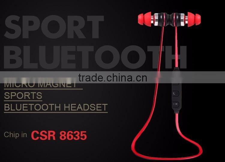2016 hot selling sport bluetooth wireless earphone