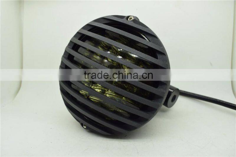 Smoke Lens Motorcycle Headlight Grille Headlight With Smoke Glass Lens
