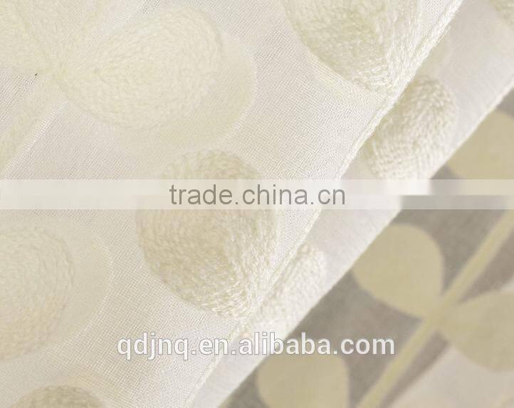 China Wholesale Flower Embroidery Designs White Voile Curtains