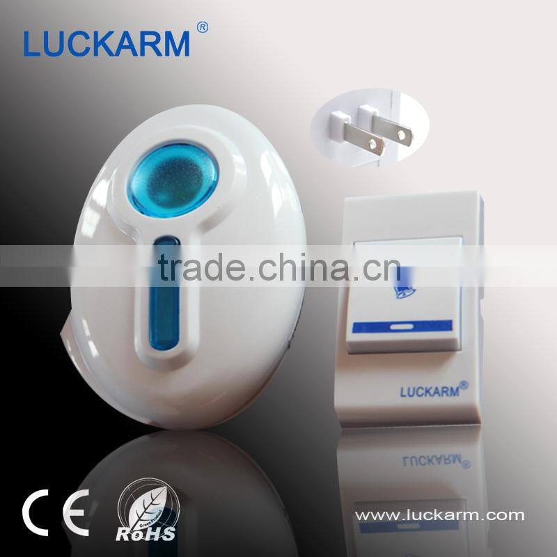AC power 220V plug in automatic wireless doorbells with different chimes wholesale