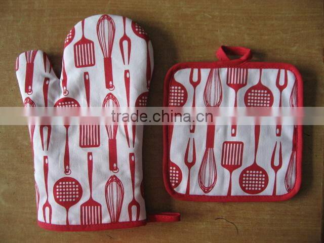 kitchen textile pigment printing pot holder set wholesale alibaba China Supplier