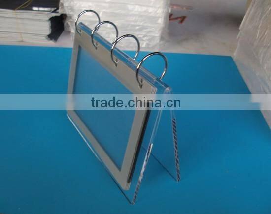 customized 2017 V shaped acrylic calendar calendar display holder
