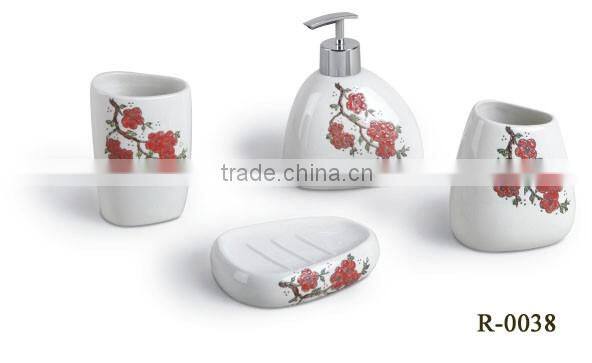 R-0023 4pcs ceramic bathroom accessory